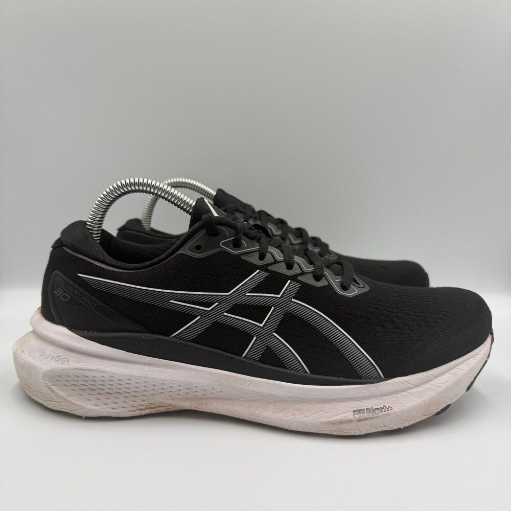 Asics Gel-Kayano 30 Women's Size 9 Black White Running Shoes Sneakers 1012B357‎